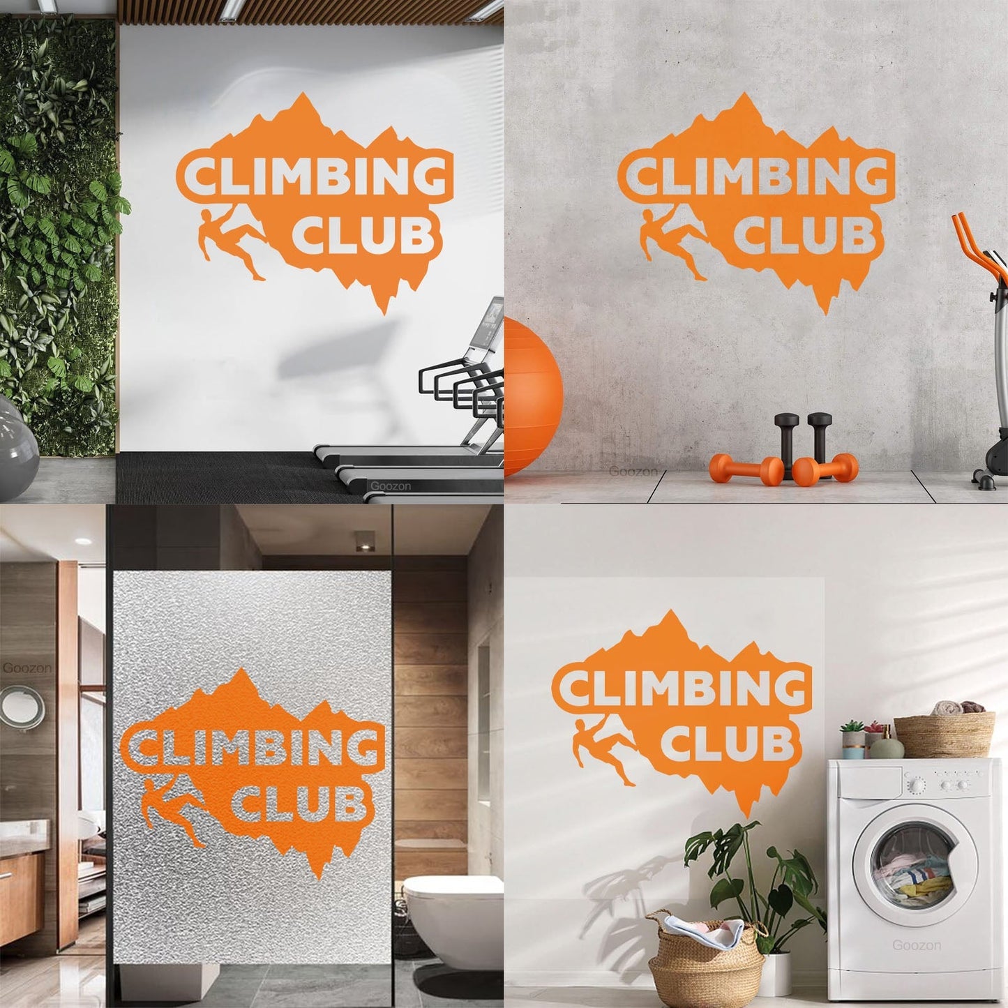 Mural And Wall Vinyl Decal Mounting Climbing Club Extreme Sport Equipped With Transfer Film Kit