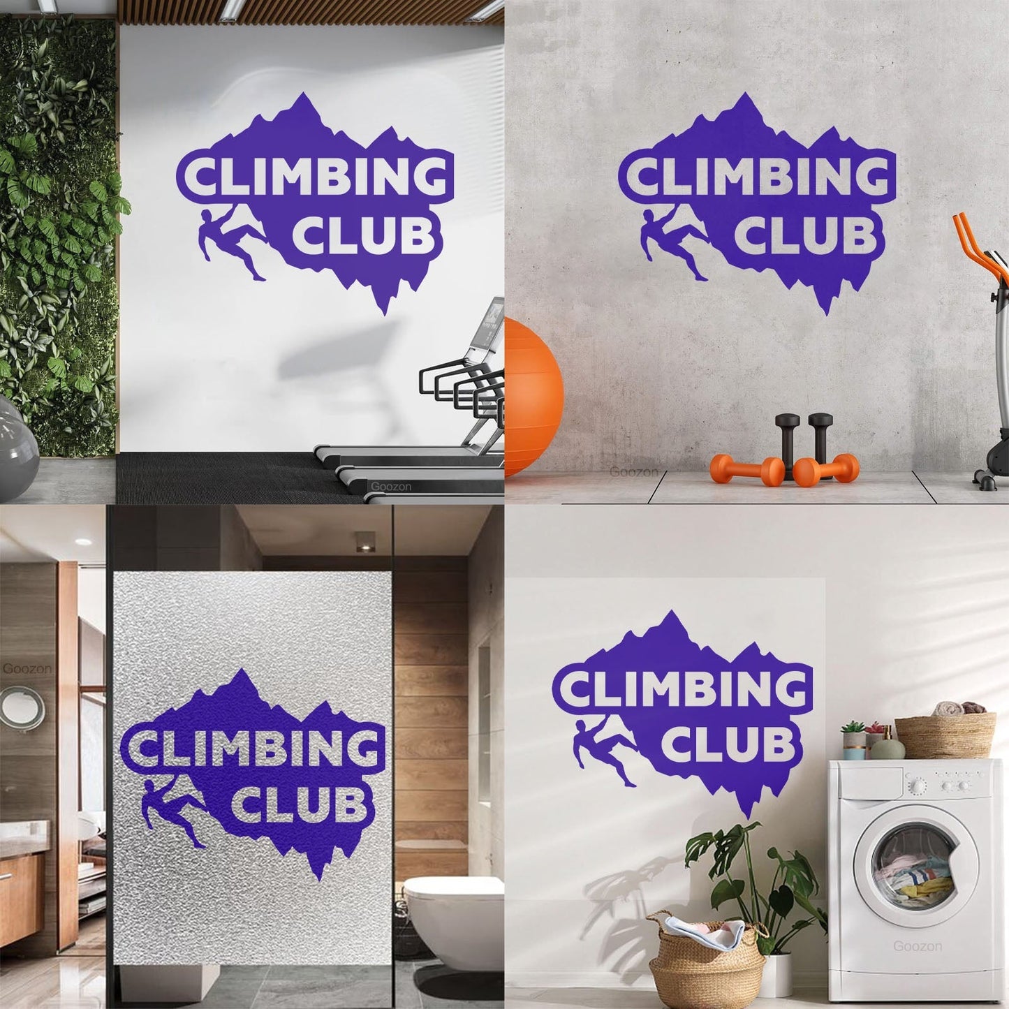 Mural And Wall Vinyl Decal Mounting Climbing Club Extreme Sport Equipped With Transfer Film Kit