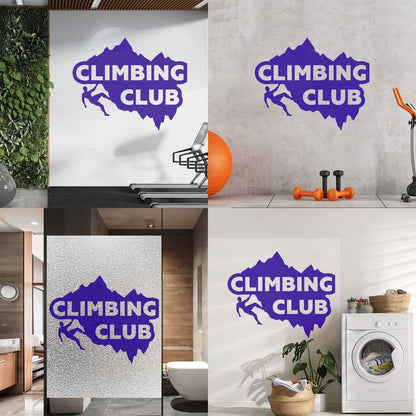 Mural And Wall Vinyl Decal Mounting Climbing Club Extreme Sport Equipped With Transfer Film Kit
