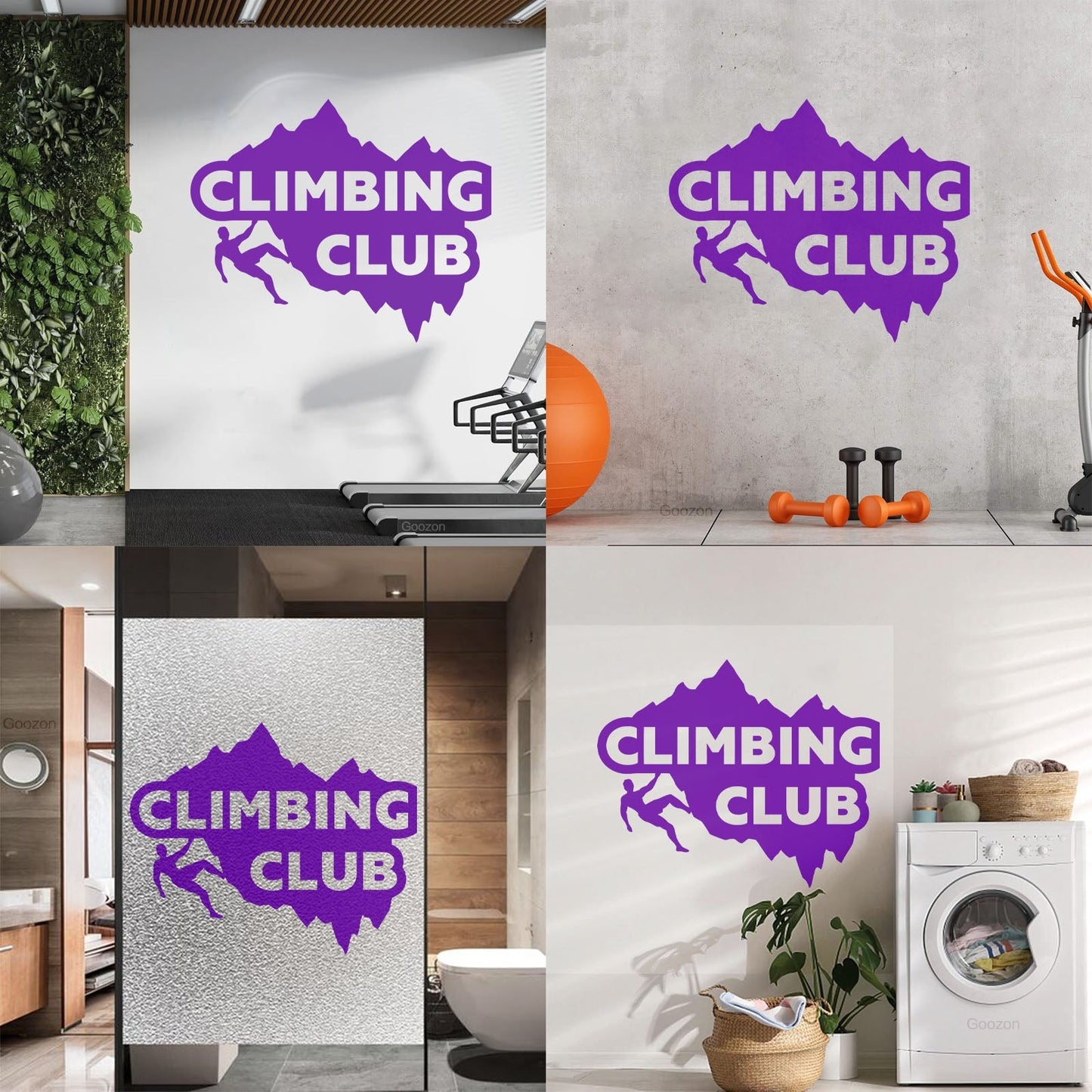 Mural And Wall Vinyl Decal Mounting Climbing Club Extreme Sport Equipped With Transfer Film Kit