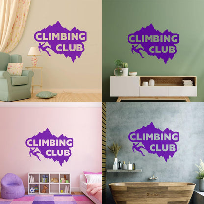 Mural And Wall Vinyl Decal Mounting Climbing Club Extreme Sport Equipped With Transfer Film Kit