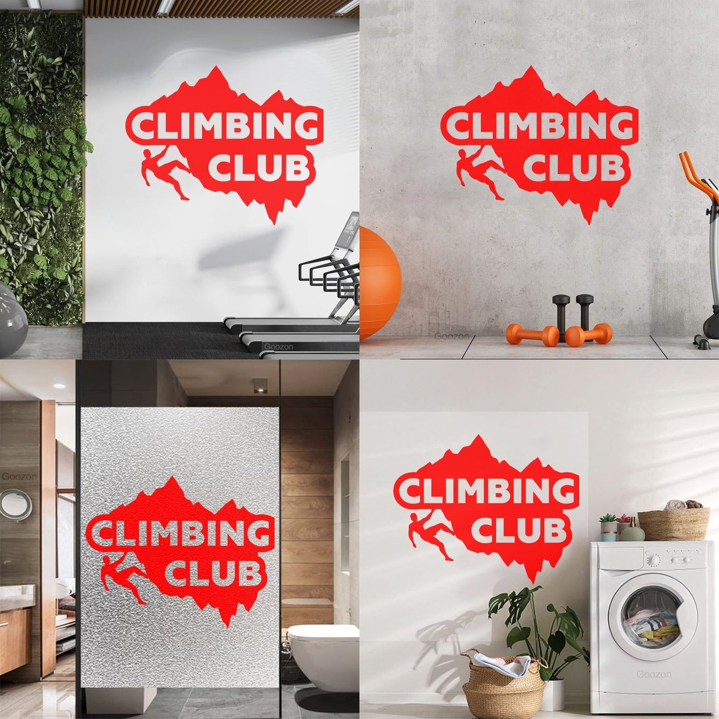Mural And Wall Vinyl Decal Mounting Climbing Club Extreme Sport Equipped With Transfer Film Kit