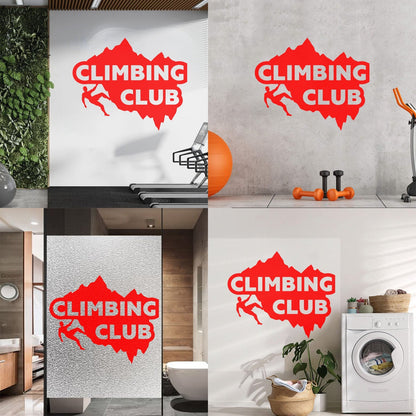 Mural And Wall Vinyl Decal Mounting Climbing Club Extreme Sport Equipped With Transfer Film Kit