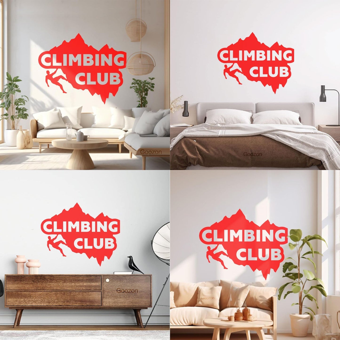 Mural And Wall Vinyl Decal Mounting Climbing Club Extreme Sport Equipped With Transfer Film Kit