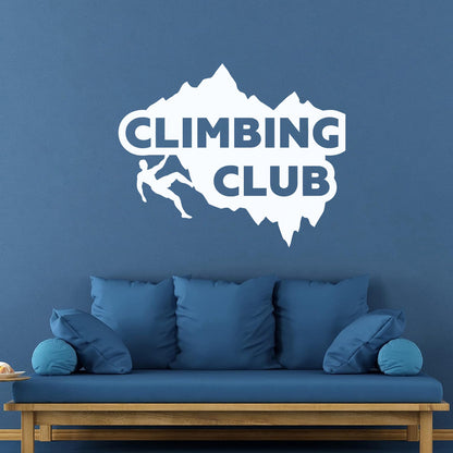 Mural And Wall Vinyl Decal Mounting Climbing Club Extreme Sport Equipped With Transfer Film Kit