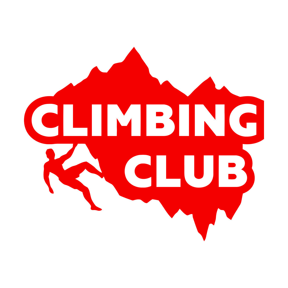 Mural And Wall Vinyl Decal Mounting Climbing Club Extreme Sport Equipped With Transfer Film Kit