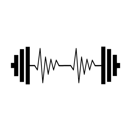 Muscle Weight Lifting Heartbeat Line Vinyl Wall Decals Tattoo Culture