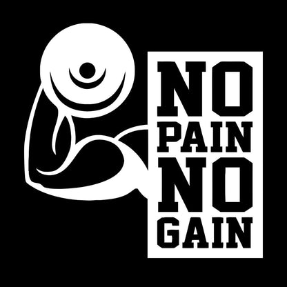Wall Stickers No Pain No Gain Fitnesscenter Muscled Gymnastics Sport Do Not Damage The Wall Surface
