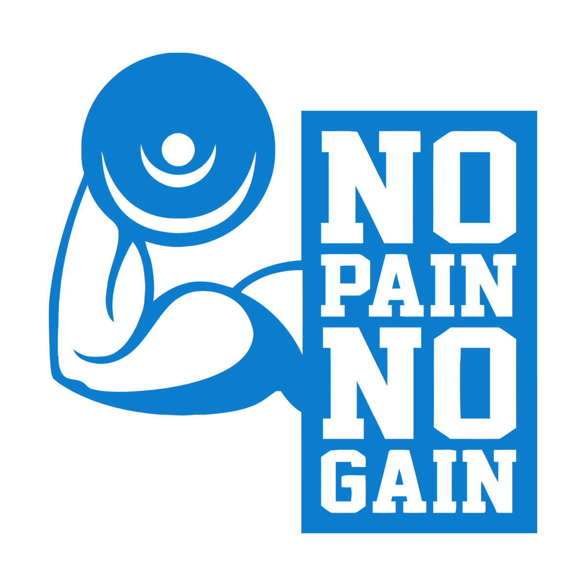 Wall Stickers No Pain No Gain Fitnesscenter Muscled Gymnastics Sport Do Not Damage The Wall Surface