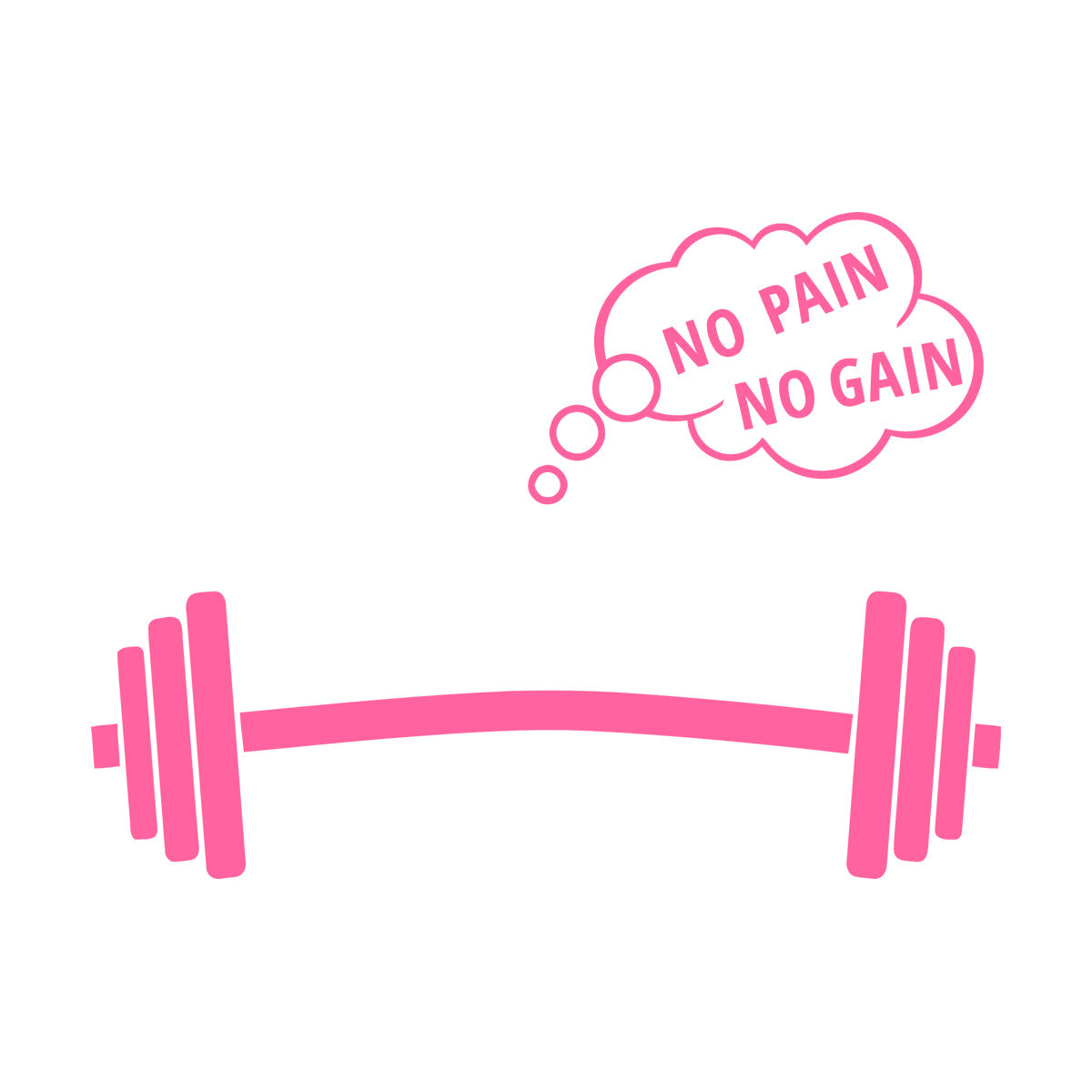 No Pain No Gain Fitnesscenter Sports Home Gymnastics Style Vinyl Art Sticker Equipped With Transfer Film Kit