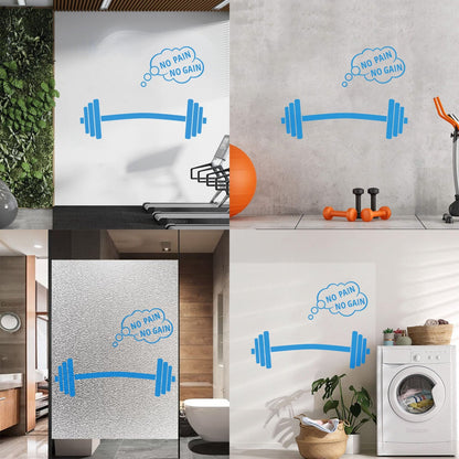 No Pain No Gain Fitnesscenter Sports Home Gymnastics Style Vinyl Art Sticker Equipped With Transfer Film Kit