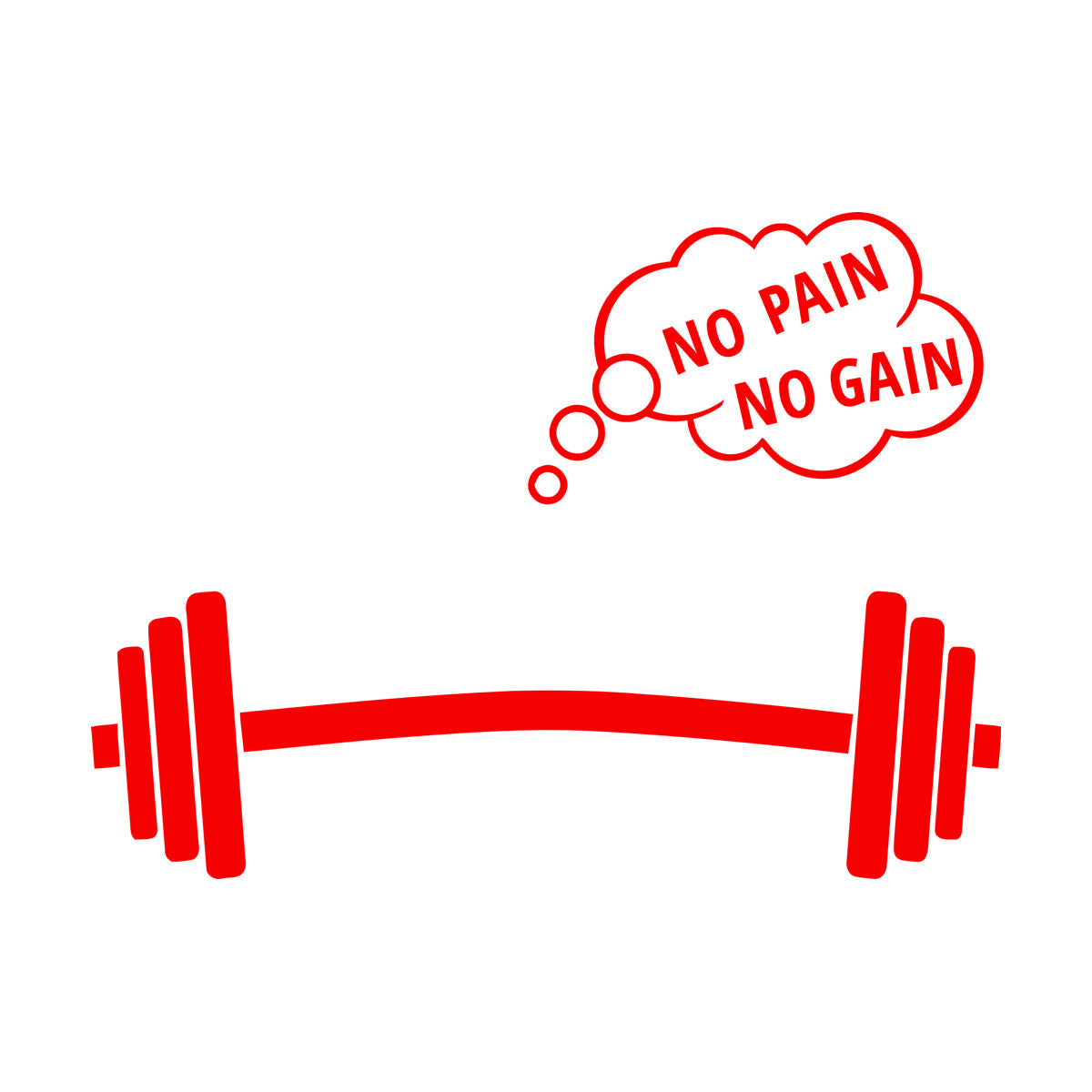 No Pain No Gain Fitnesscenter Sports Home Gymnastics Style Vinyl Art Sticker Equipped With Transfer Film Kit