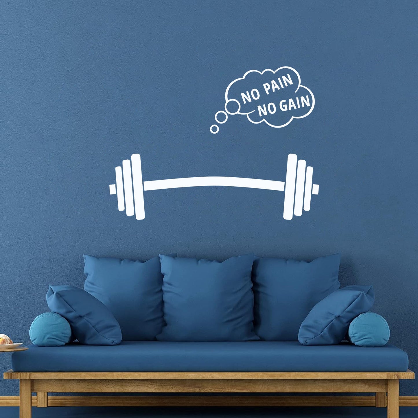 No Pain No Gain Fitnesscenter Sports Home Gymnastics Style Vinyl Art Sticker Equipped With Transfer Film Kit