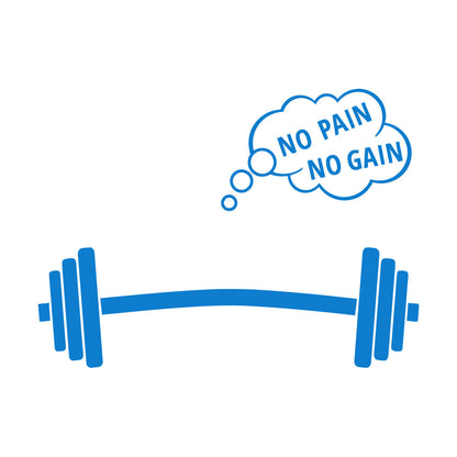 No Pain No Gain Fitnesscenter Sports Home Gymnastics Style Vinyl Art Sticker Equipped With Transfer Film Kit