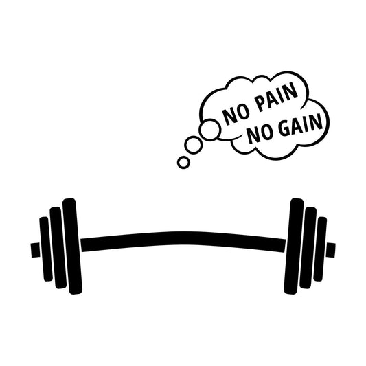 No Pain No Gain Fitnesscenter Sports Home Gymnastics Style Vinyl Art Sticker Equipped With Transfer Film Kit