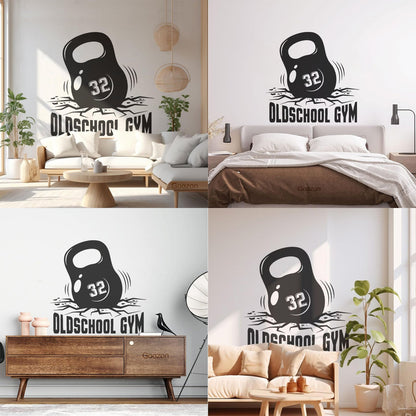 Wall Decals Paster Paper Oldschool Gymnastics Fitnesscenter Sports Healthy Training It Won'T Fall Off