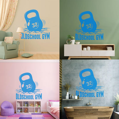Wall Decals Paster Paper Oldschool Gymnastics Fitnesscenter Sports Healthy Training It Won'T Fall Off