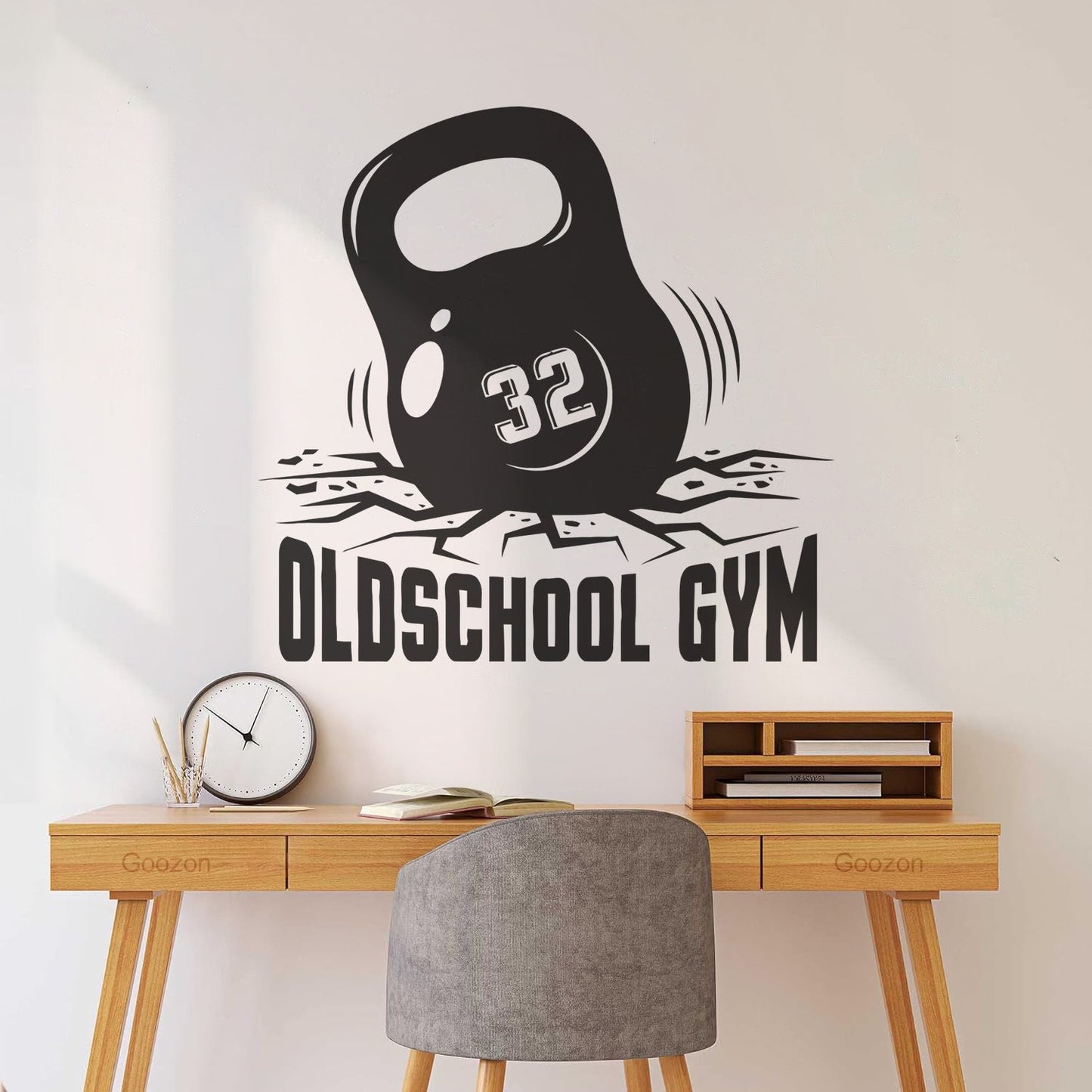 Wall Decals Paster Paper Oldschool Gymnastics Fitnesscenter Sports Healthy Training It Won'T Fall Off