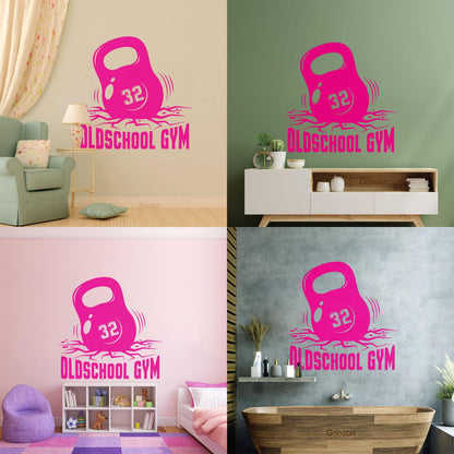Wall Decals Paster Paper Oldschool Gymnastics Fitnesscenter Sports Healthy Training It Won'T Fall Off