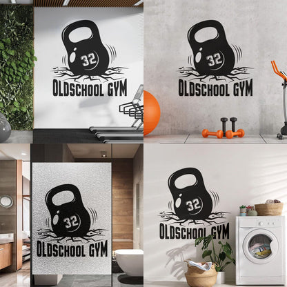 Wall Decals Paster Paper Oldschool Gymnastics Fitnesscenter Sports Healthy Training It Won'T Fall Off