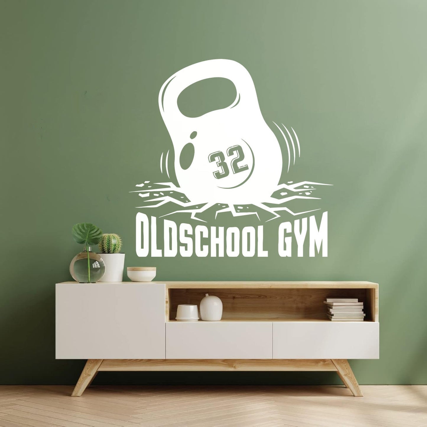 Wall Decals Paster Paper Oldschool Gymnastics Fitnesscenter Sports Healthy Training It Won'T Fall Off