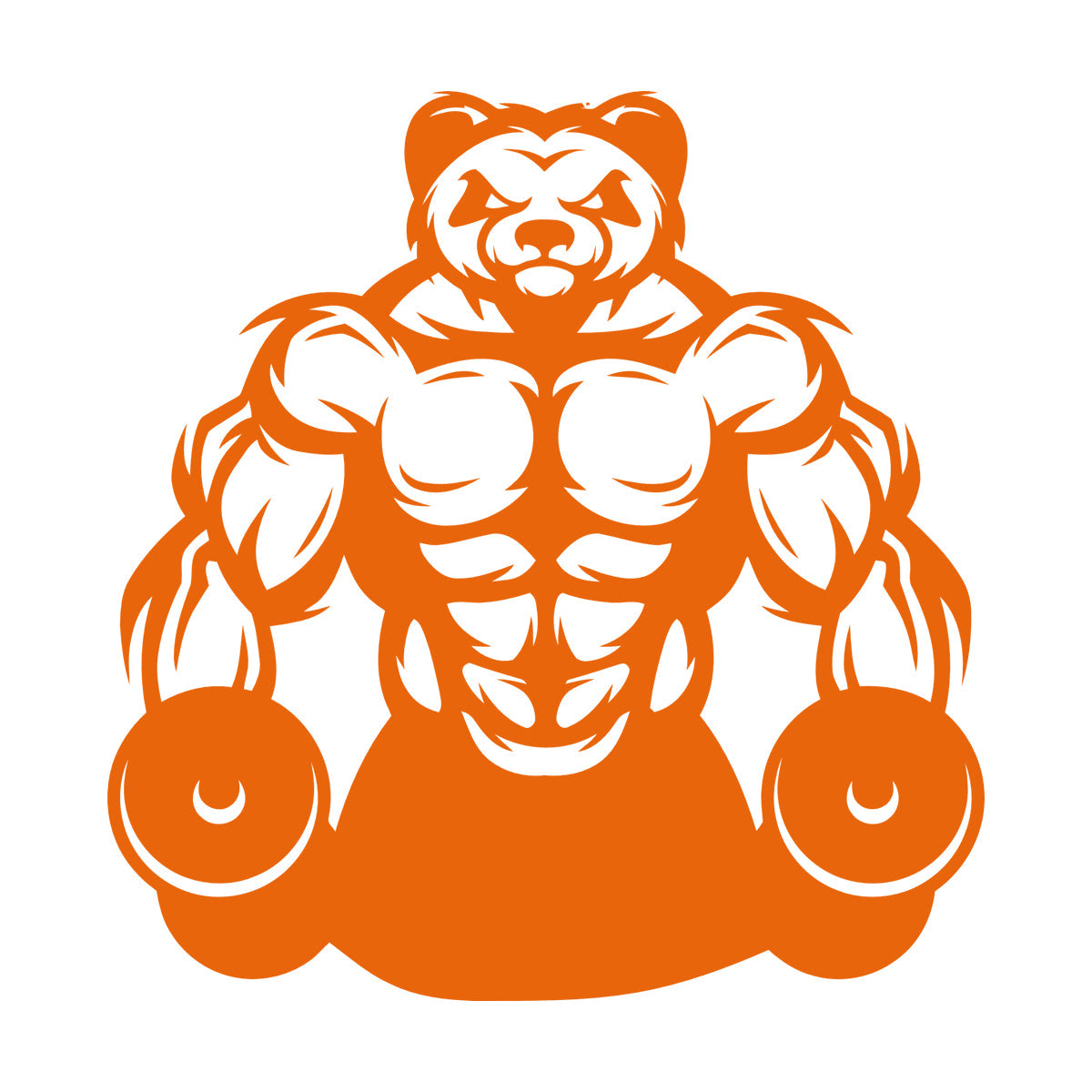 Wall Vinyl Sticker Decor Panda Muscles Gymnastics Fitnesscenter Sports Glass Stickers