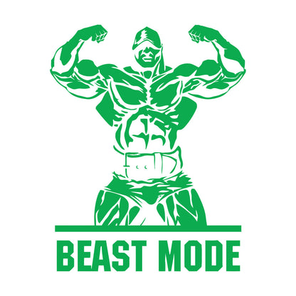 Lettering Stickers Phrase Beast Mode Gymnastics Iron Sports Musculus Easy Installation