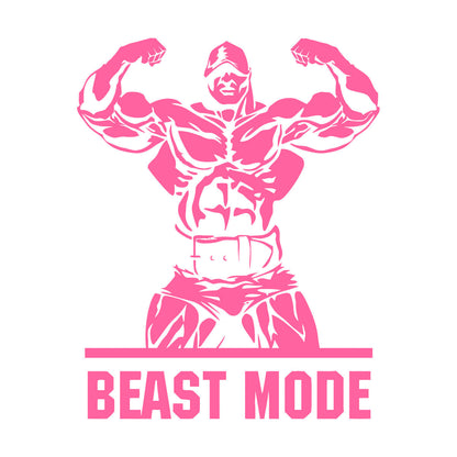 Lettering Stickers Phrase Beast Mode Gymnastics Iron Sports Musculus Easy Installation