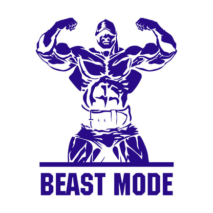 Lettering Stickers Phrase Beast Mode Gymnastics Iron Sports Musculus Easy Installation