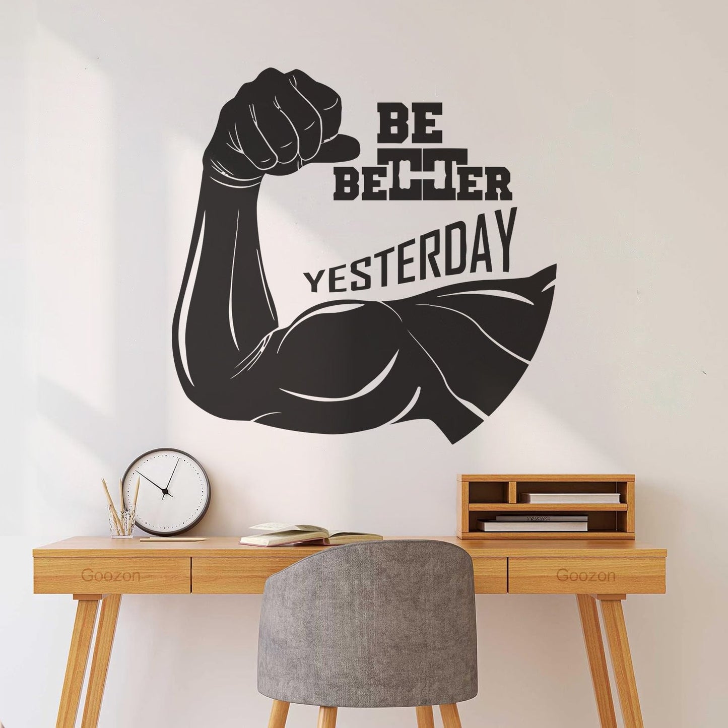 Wall Decals Paster Paper Phrase Be Better Yesterday Gymnastics Sports Fitnesscenter Art Mural Painting