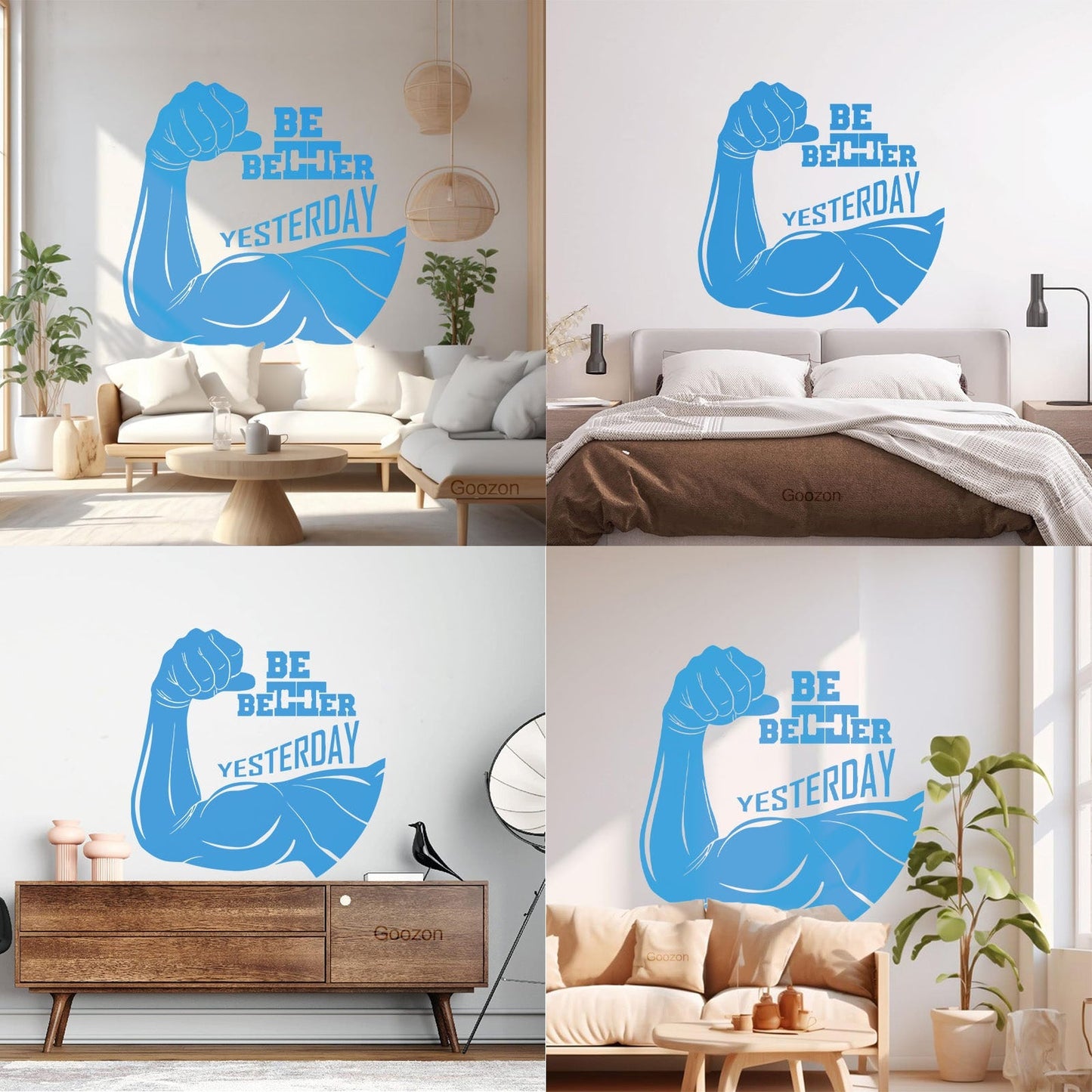 Wall Decals Paster Paper Phrase Be Better Yesterday Gymnastics Sports Fitnesscenter Art Mural Painting