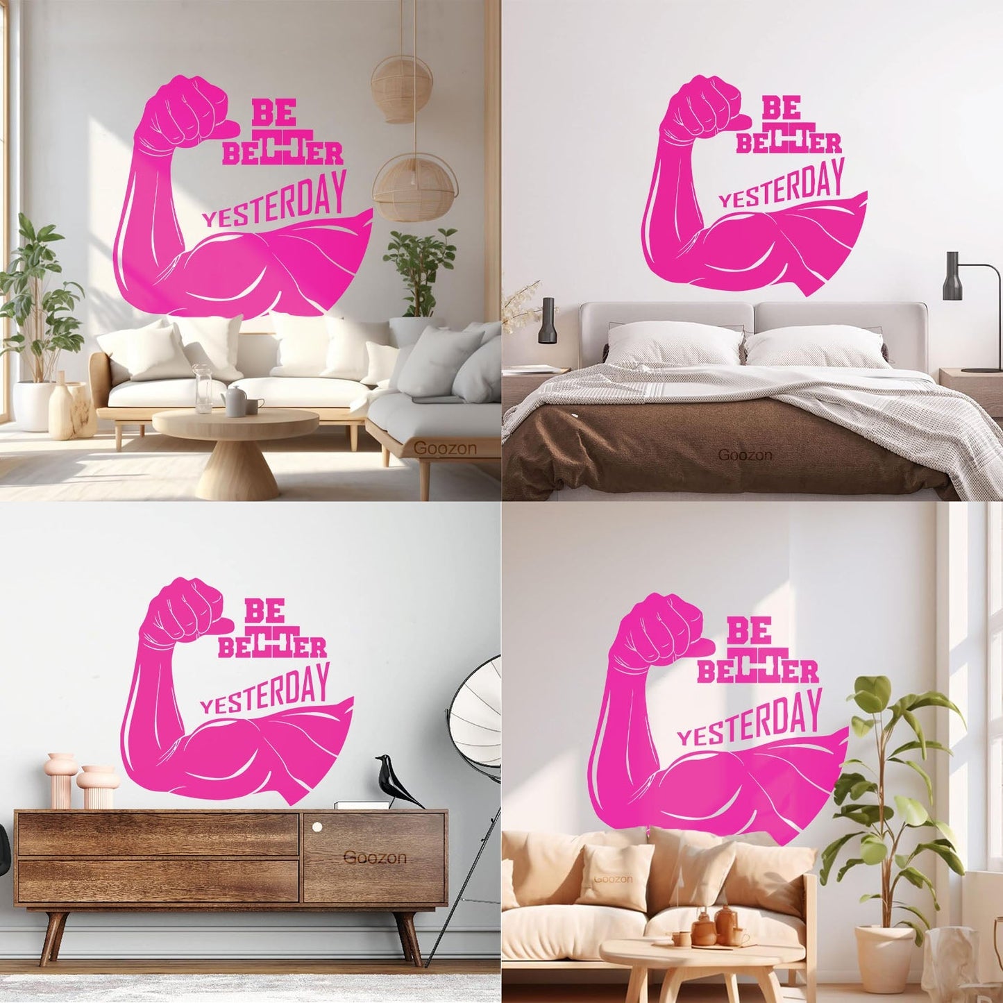 Wall Decals Paster Paper Phrase Be Better Yesterday Gymnastics Sports Fitnesscenter Art Mural Painting