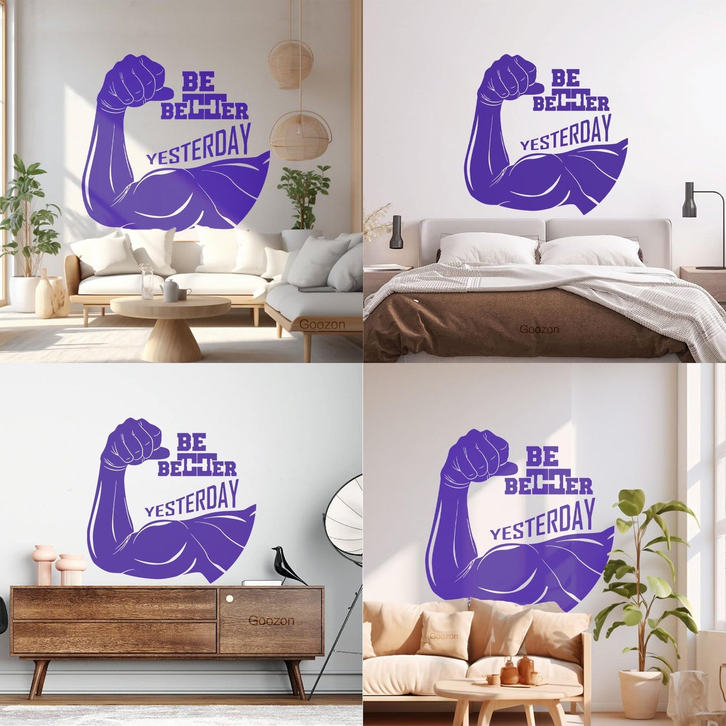 Wall Decals Paster Paper Phrase Be Better Yesterday Gymnastics Sports Fitnesscenter Art Mural Painting