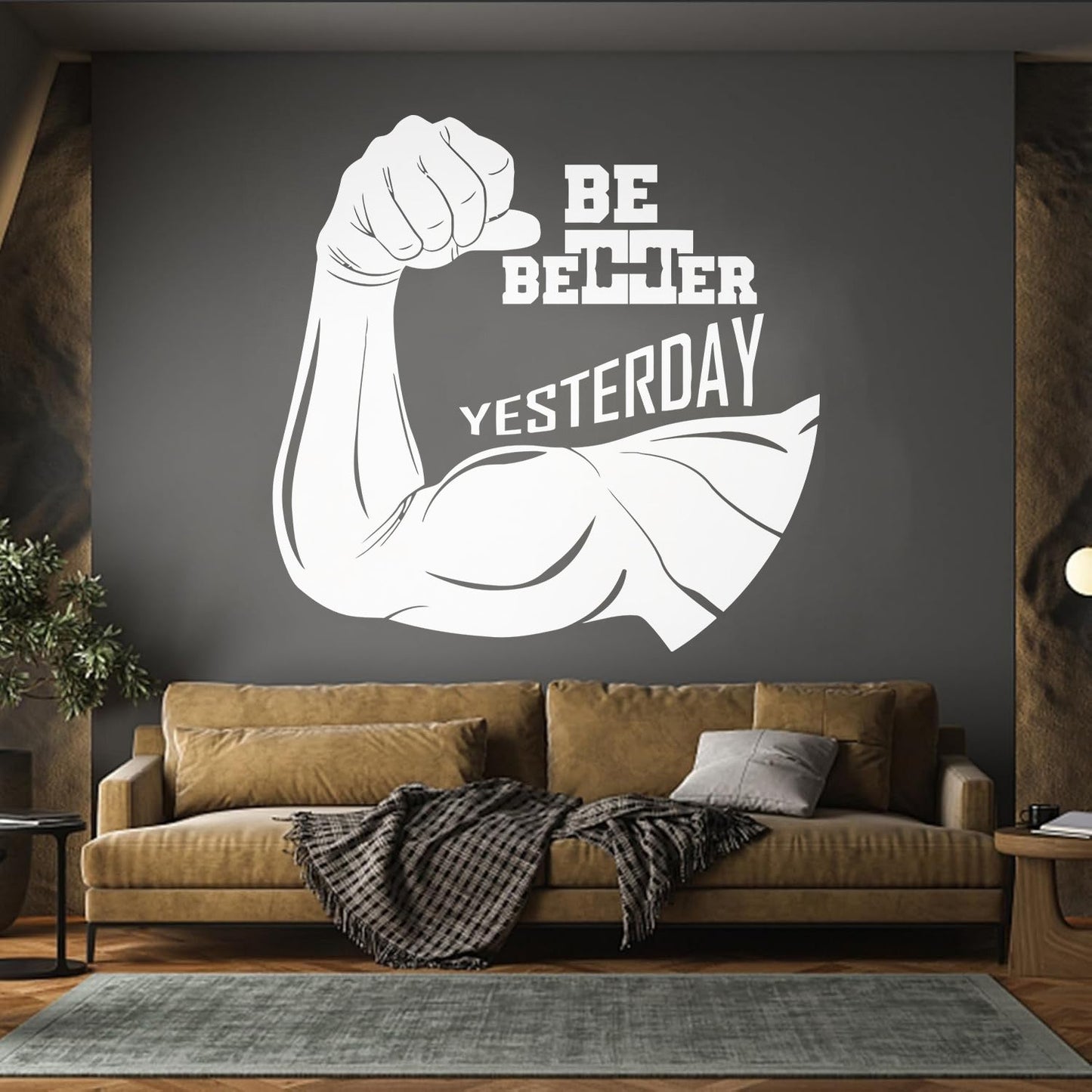Wall Decals Paster Paper Phrase Be Better Yesterday Gymnastics Sports Fitnesscenter Art Mural Painting