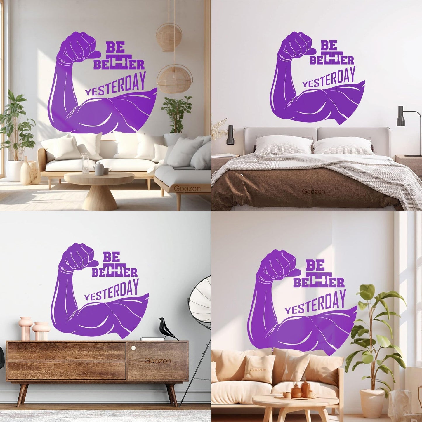 Wall Decals Paster Paper Phrase Be Better Yesterday Gymnastics Sports Fitnesscenter Art Mural Painting