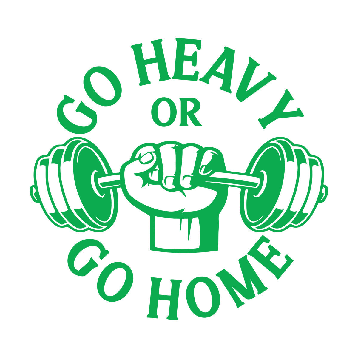 Vinyl Wall Stickers Phrase Go Heavy Gymnastics Iron Club Sports Multiple Size Options