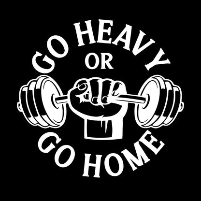 Vinyl Wall Stickers Phrase Go Heavy Gymnastics Iron Club Sports Multiple Size Options