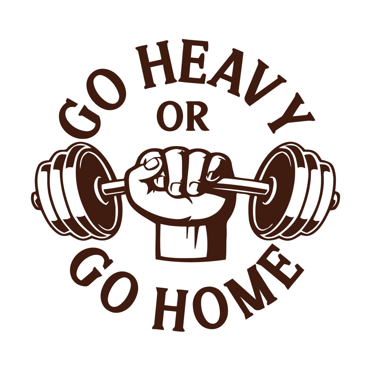 Vinyl Wall Stickers Phrase Go Heavy Gymnastics Iron Club Sports Multiple Size Options