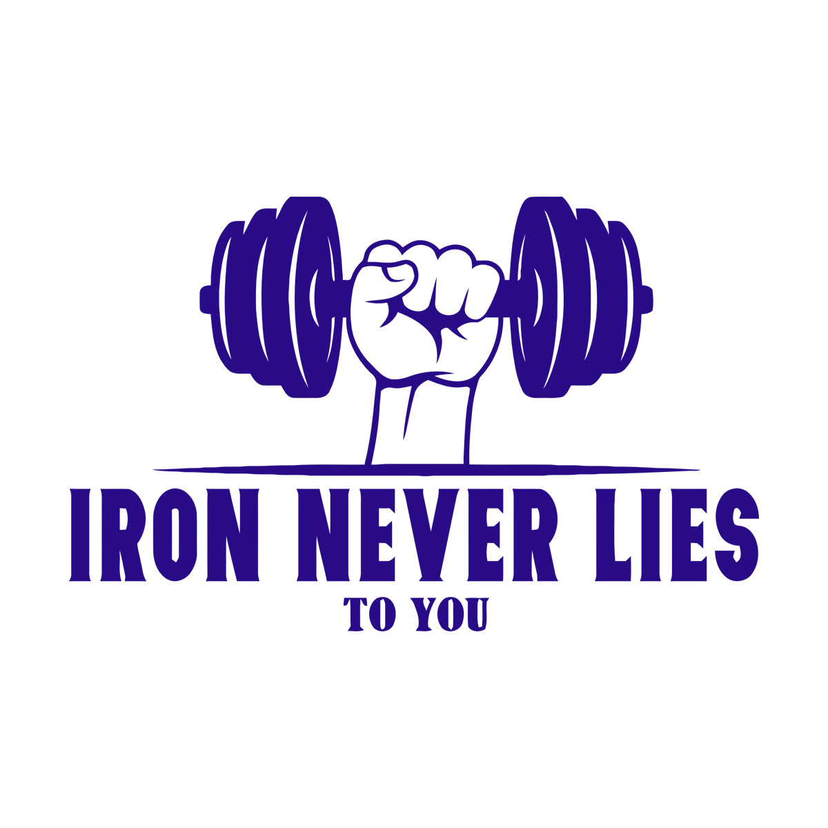 Engraving Decals Phrase Iron Never Lies To You Gymnastics Fitnesscenter Training Bodybuilding Personalized Customization