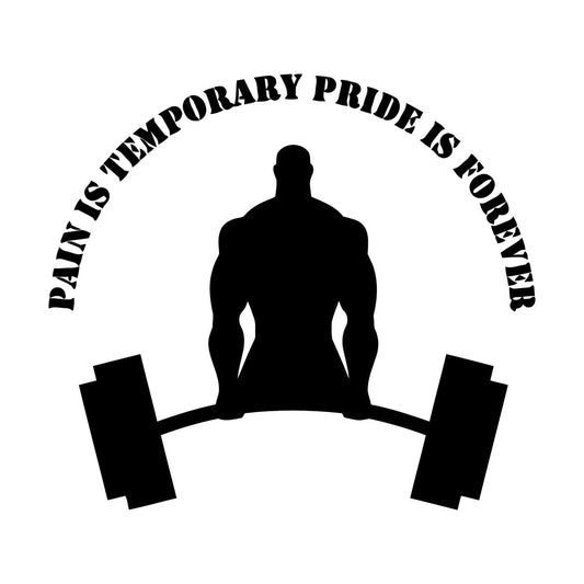 Gymnastics Fitnesscenter Phrase Pain Is Temporary Bodybuilding Sports Wall Stickers Paster Paper Art Decoration