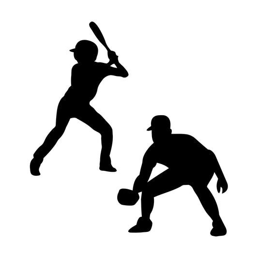 Wall Stickers Paster Paper Player Baseball Boys Bat Ball Sports Game It Won'T Fall Off