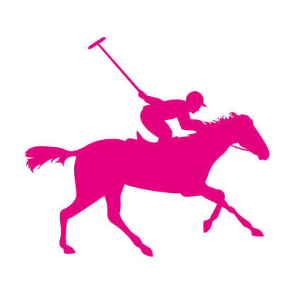 Wall Stickers Polo Player Sport Horseback Riding Horse Art Decoration