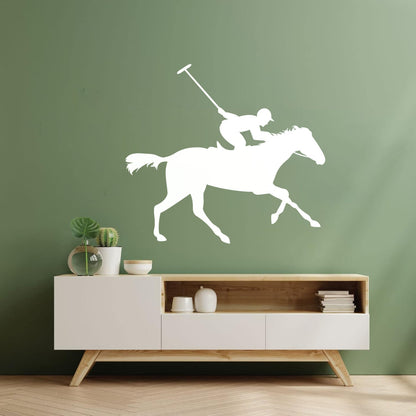 Wall Stickers Polo Player Sport Horseback Riding Horse Art Decoration