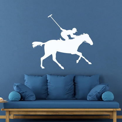 Wall Stickers Polo Player Sport Horseback Riding Horse Art Decoration