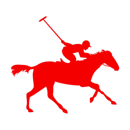 Wall Stickers Polo Player Sport Horseback Riding Horse Art Decoration