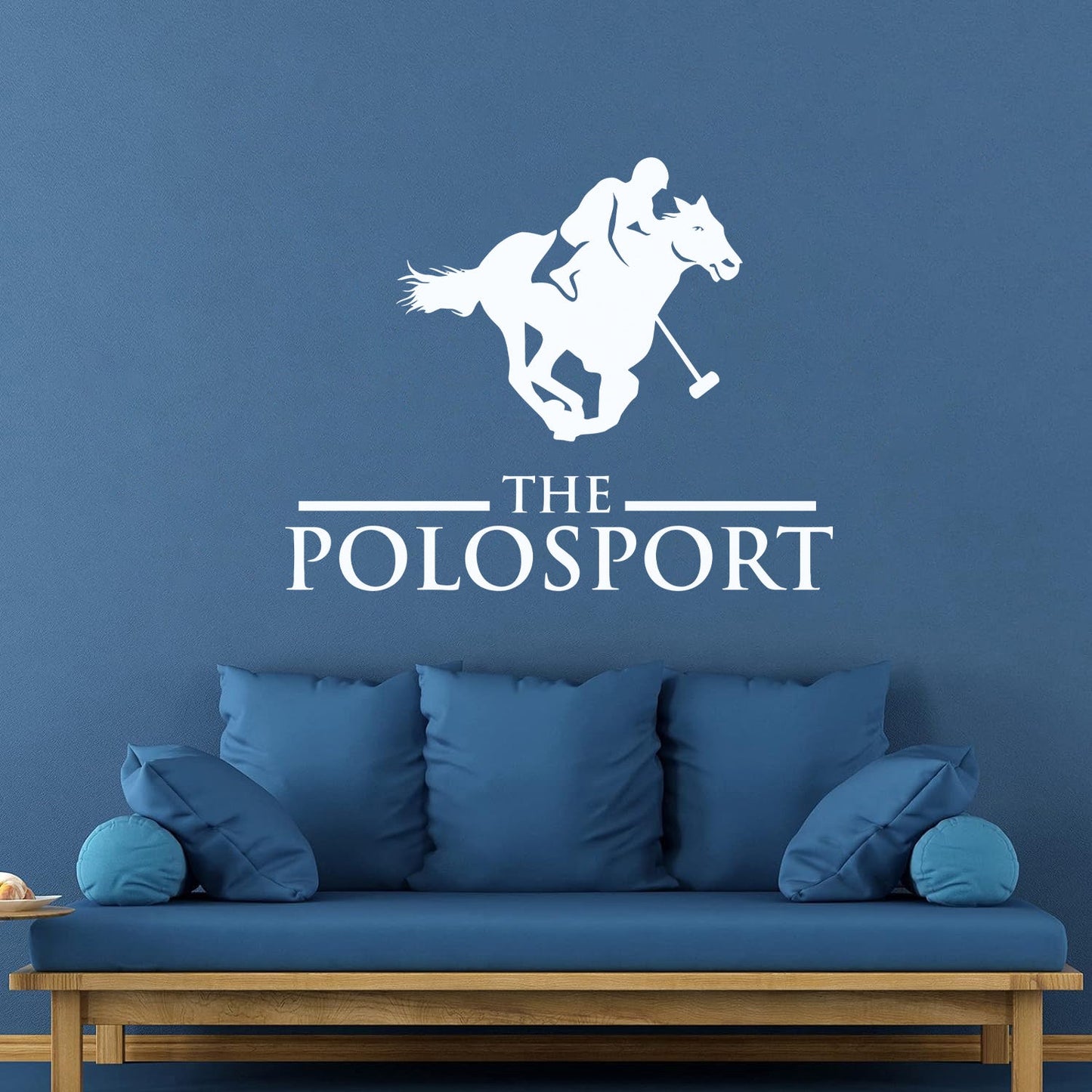 Fine Carving Decals Polo Sport Equestrian Horse Player Horseback Riding Wall Beautification