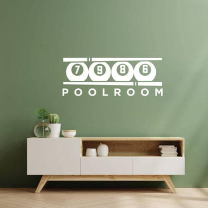Vinyl Art Sticker Poolroom Billiard Club Balls Cue Car Body Decoration