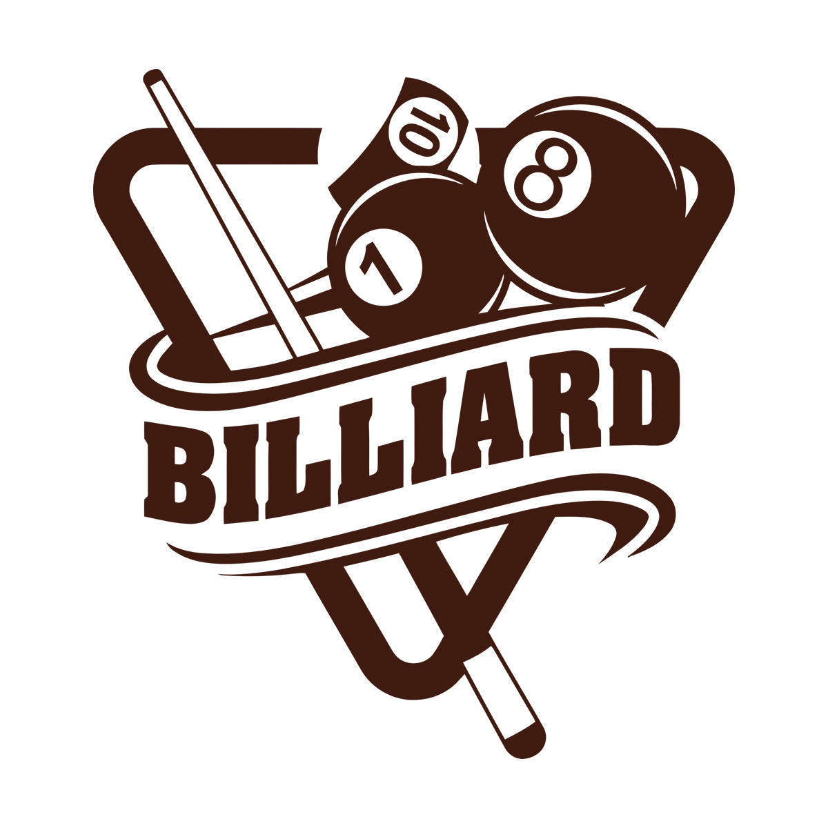Engraving Stickers Poolroom Billiard Window Decals