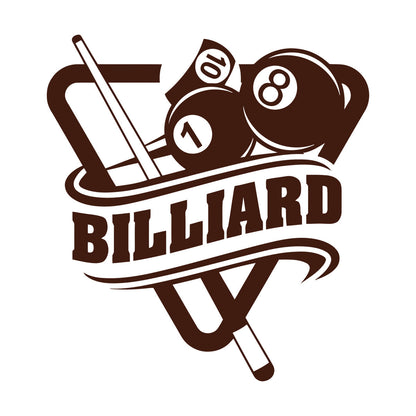 Engraving Stickers Poolroom Billiard Window Decals