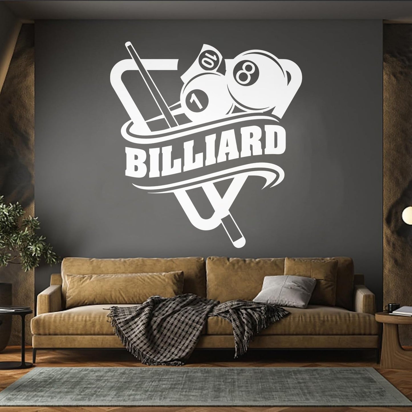 Engraving Stickers Poolroom Billiard Window Decals